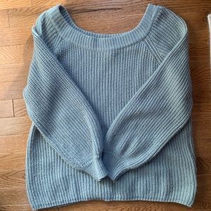 Gray scoop neck sweater
